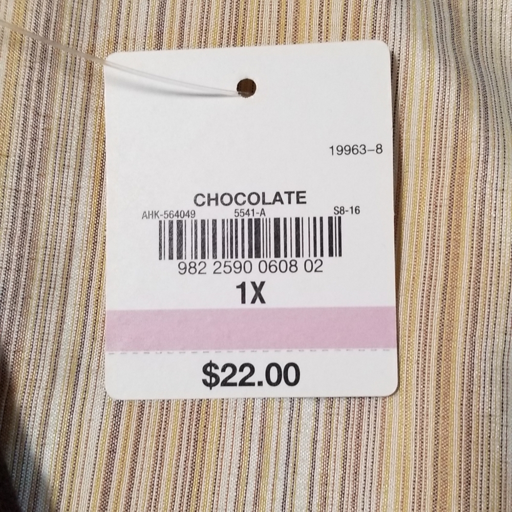 NWT St John's Bay Brown Classic Polo Short Sleeve Shirt Size 1X - Picture 4 of 7
